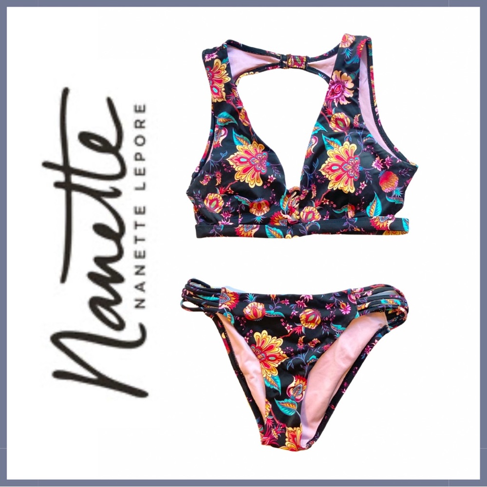 5/$18 NANETTE LAPORE Floral Bikini Set Size 6